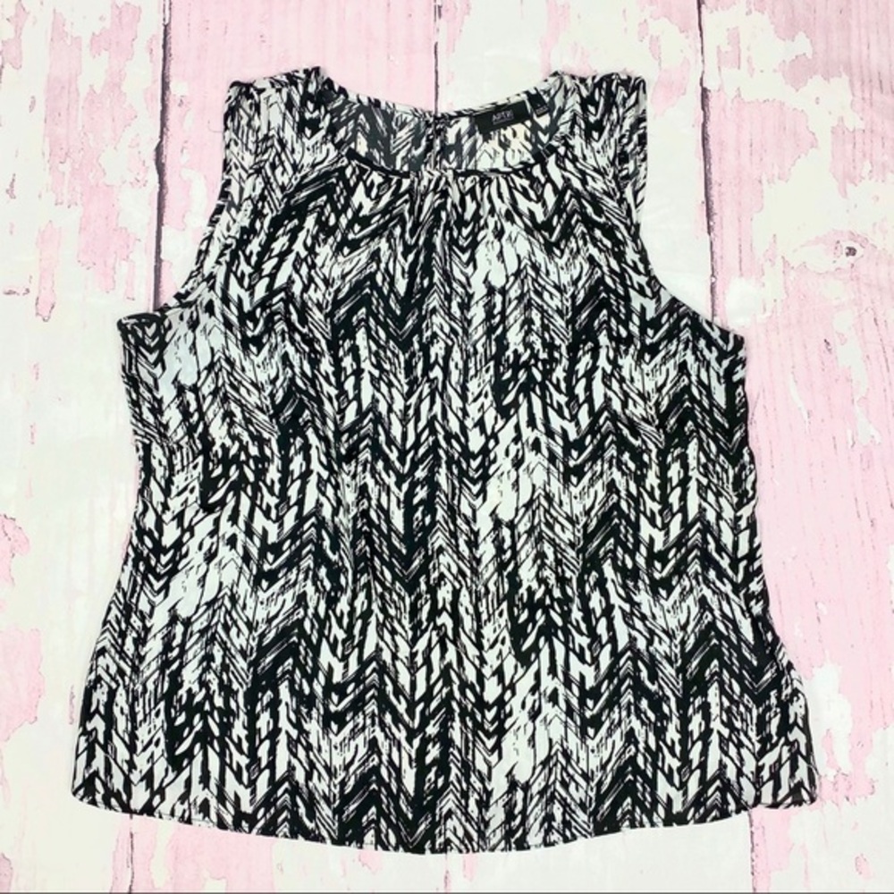 Apt 9 B&W Sheer Tank